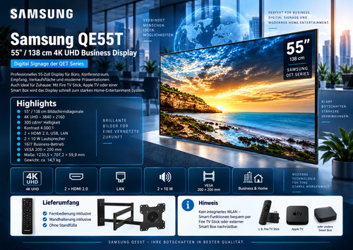 Zoll samsung qe55t uhd - 55,